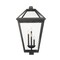 Z-Lite Talbot 4 Light Outdoor Post Mount Fixture, Black & Clear Beveled 579PHXLXS-BK - alternate 6